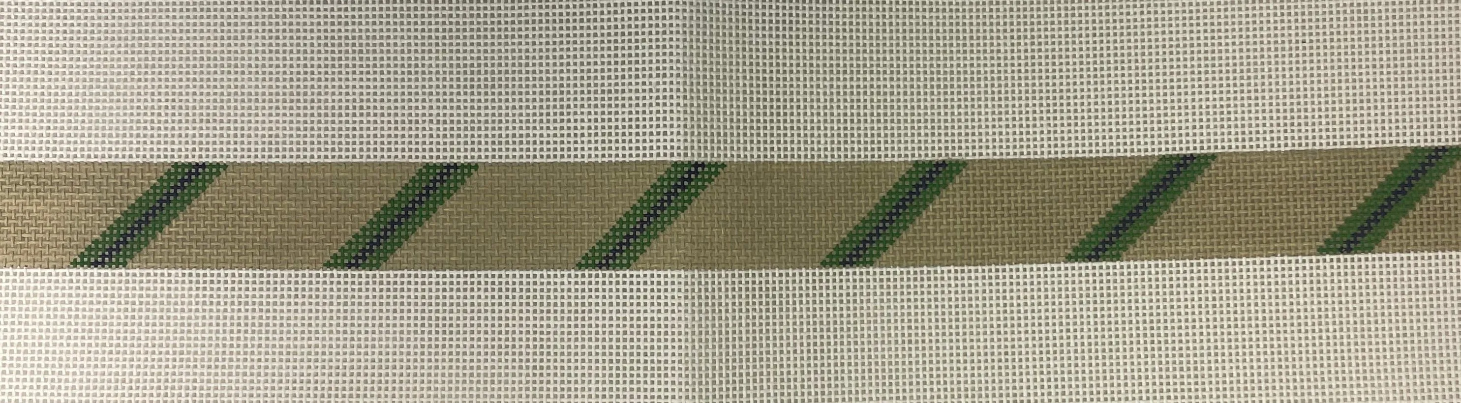 * The Meredith Collection 121cc Diagonal Stripe Khaki/ Green/ Navy 13m