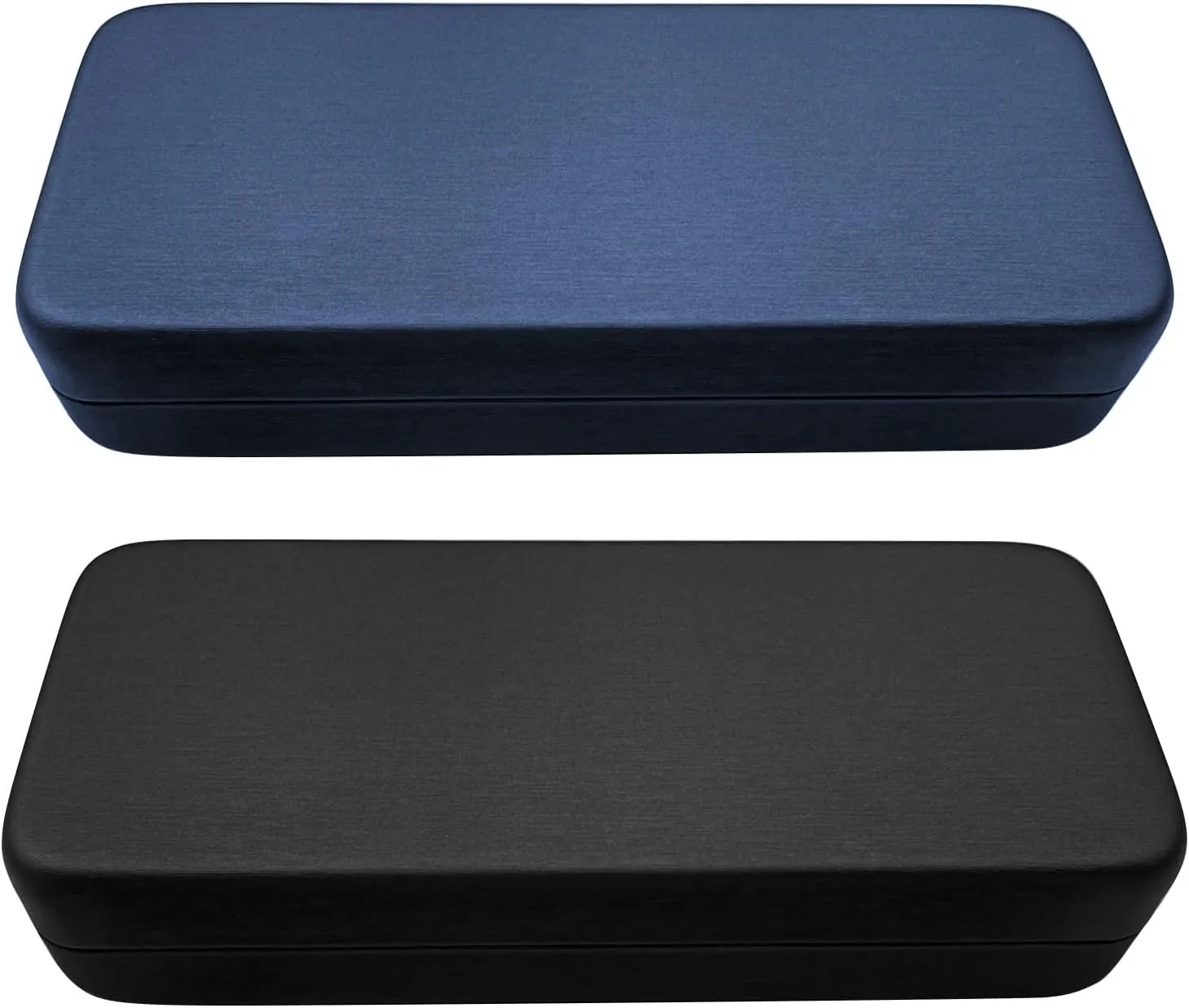 2 Pcs Hard Shell Eyeglass Case,Glasses Case Hard Shell,PU Leather Glasses Case,Hard Glasses Case