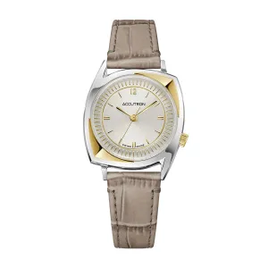 203 Football Gold Relief Watch - Light Grey