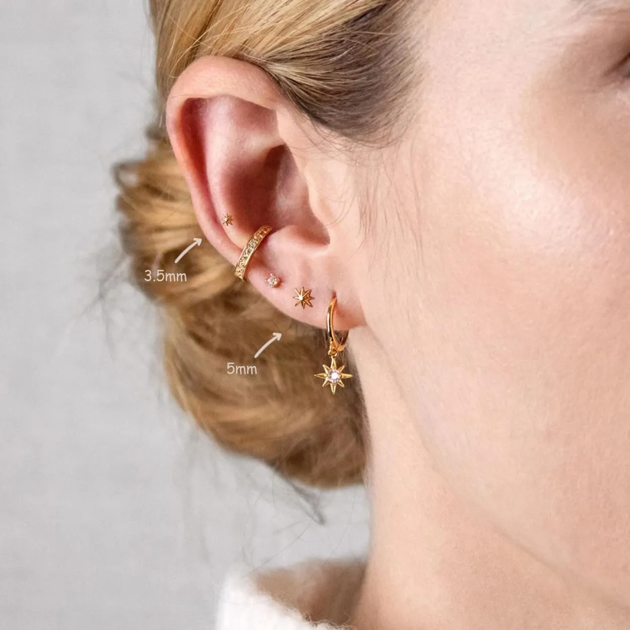 20G/18G/16G Titanium Flat Back Earrings, Threadless Nose Stud Tiny Stud Earrings, Cartilage Tragus Piercing Jewelry Conch Helix Stud