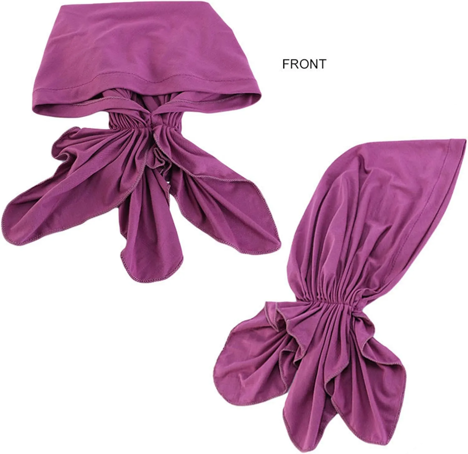 4 Pieces Pre Tied Head Scarves Slip On Beanies Chemo Covers Cap for Women