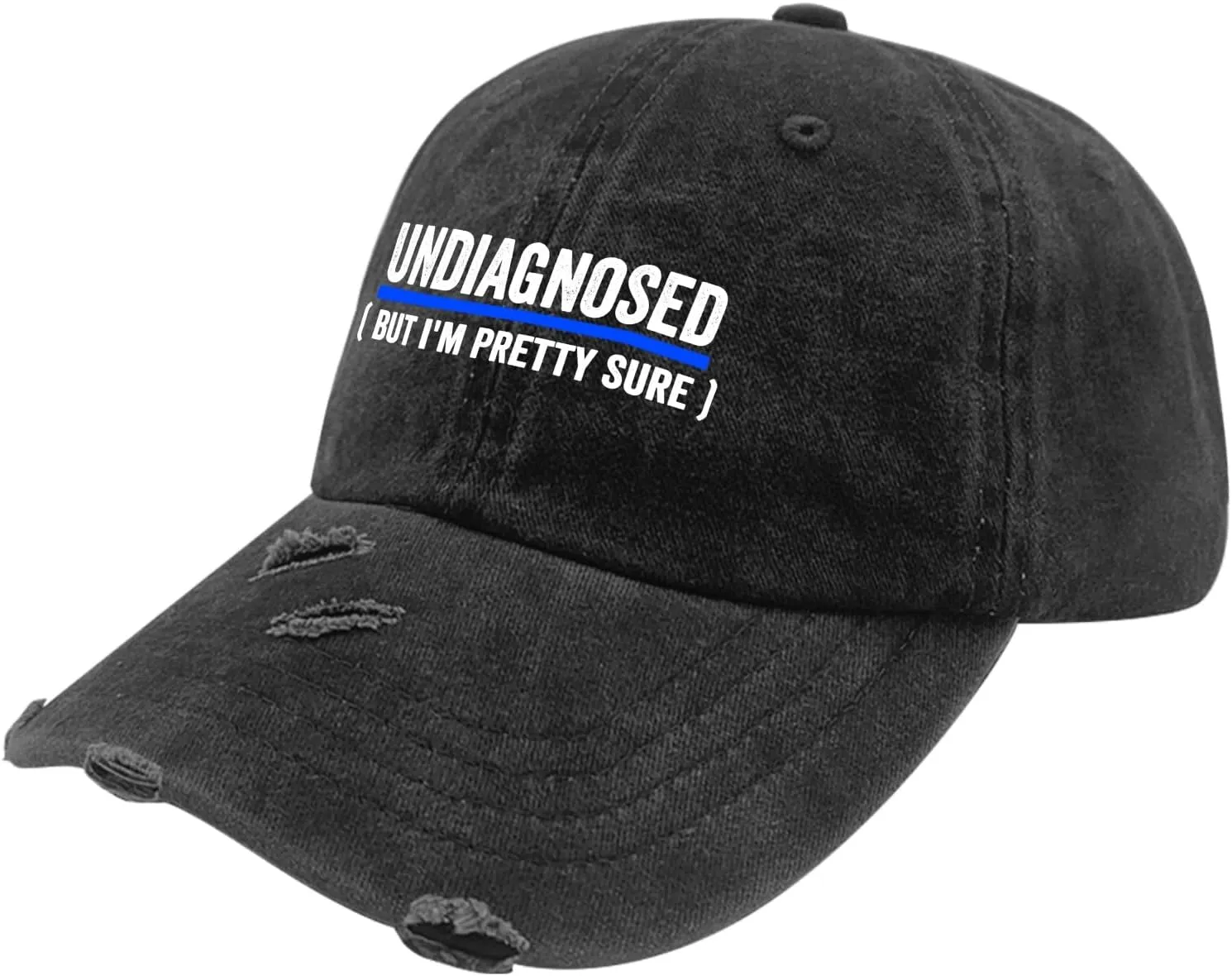 Announcement,Undiagnosed, But I'm Pretty Sure Hat for Men Funny Washed Distressed Baseball Caps