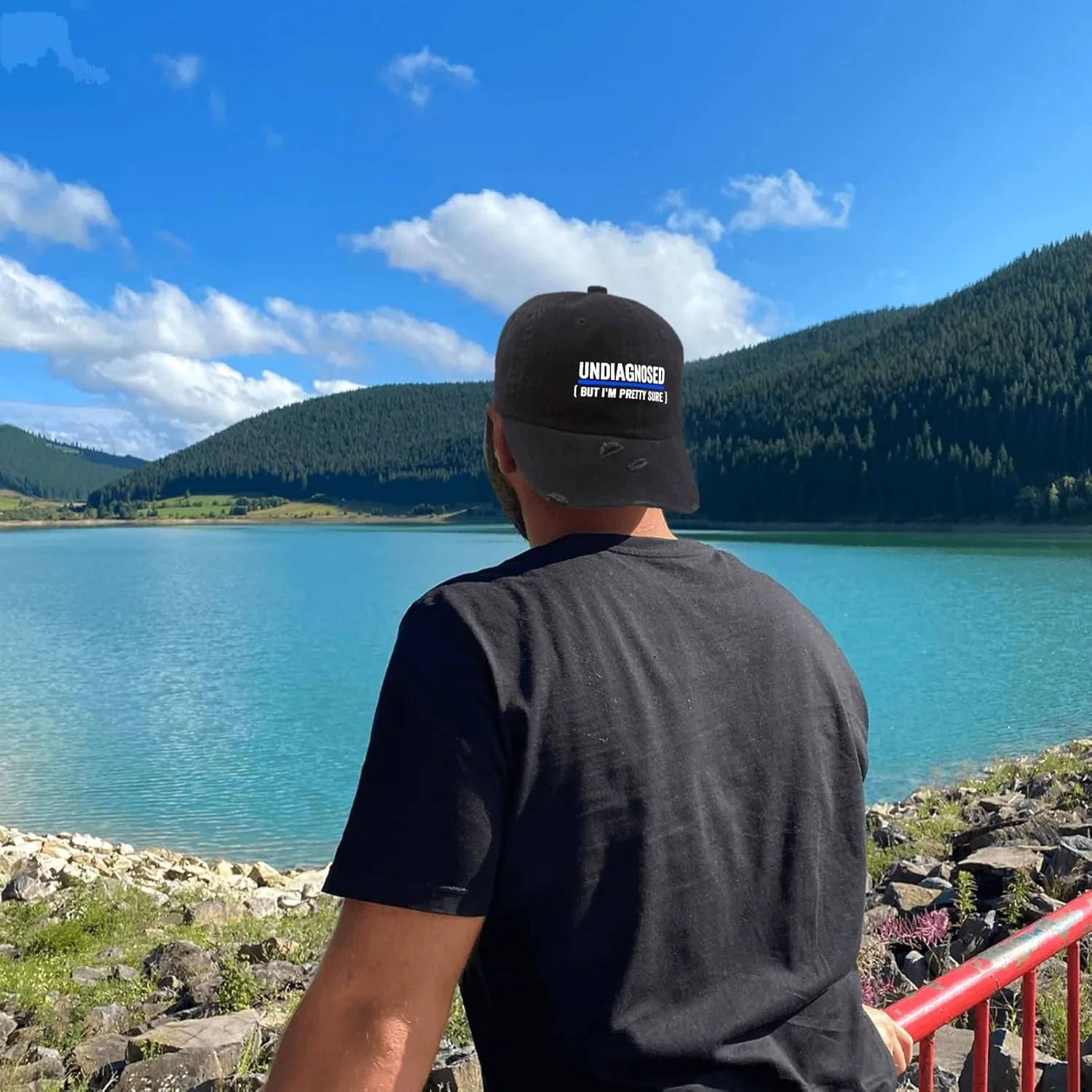Announcement,Undiagnosed, But I'm Pretty Sure Hat for Men Funny Washed Distressed Baseball Caps