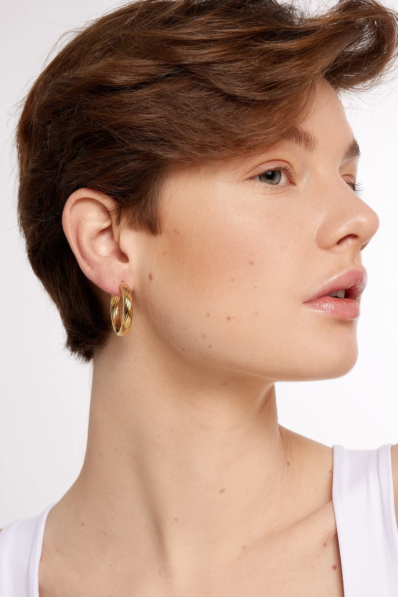 Baby Capri Gold Vermeil Hoops