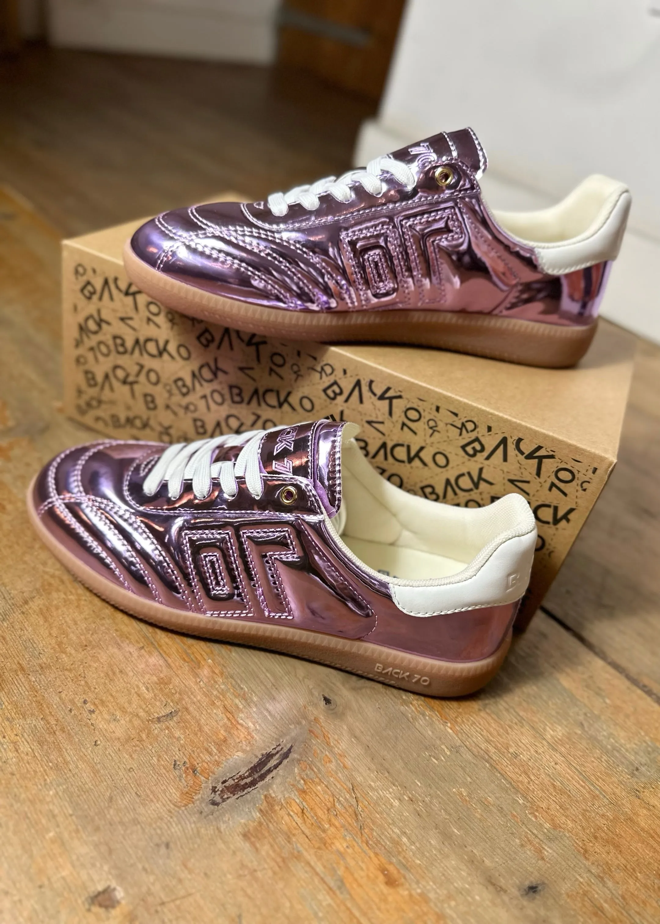 Baskets Back70 Fluffy Metallic purple