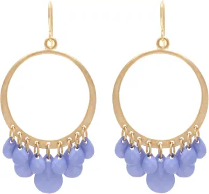 Bonaluna Boho Chic Collection of Multi-Bead Tassel & Circle Hoop Dangle Drop Earrings for Women