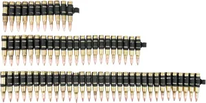 Bullet Belt .223 Caliber Brass Shell M16 Black X Link Extension 5" and 10"