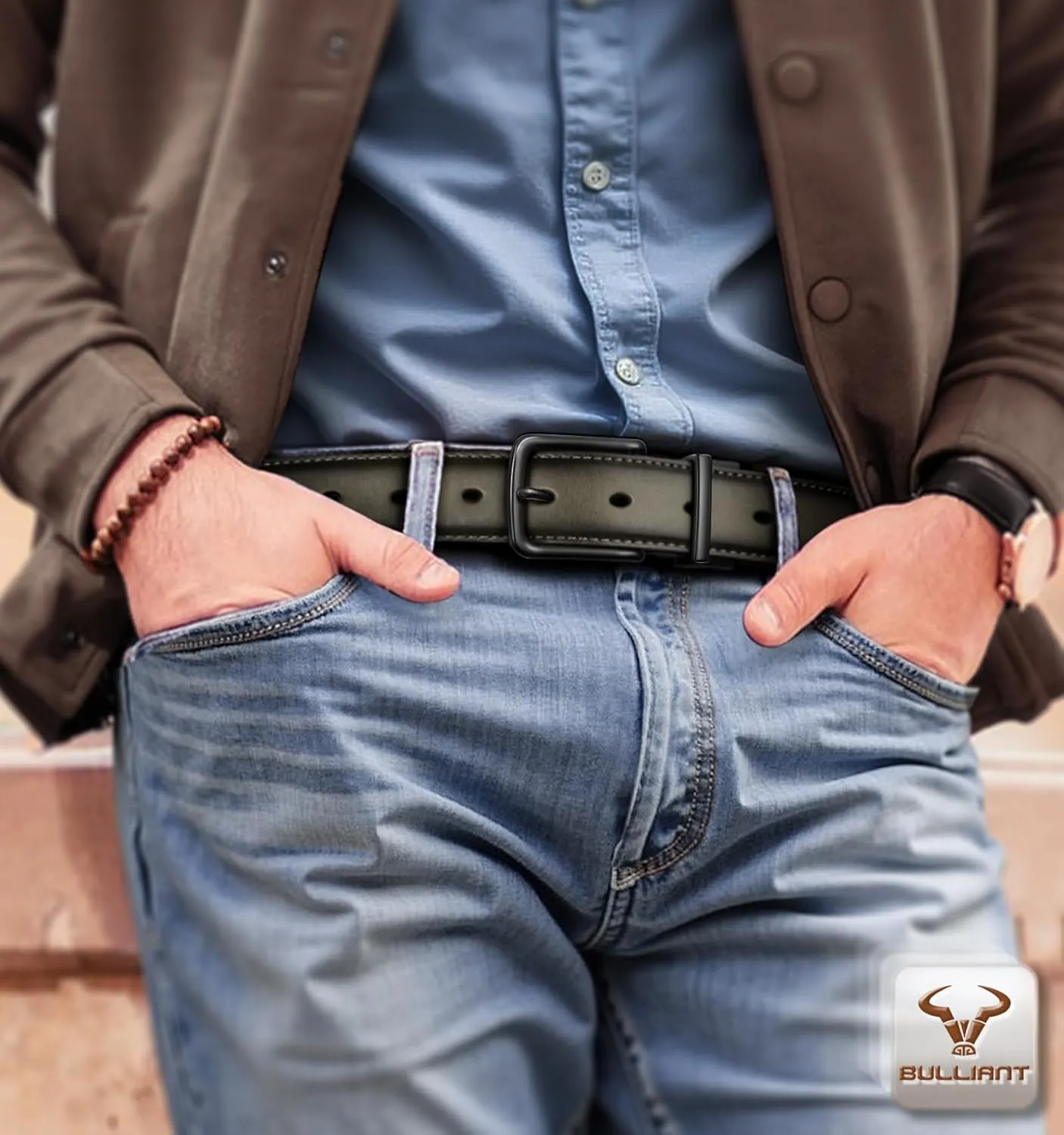 BULLIANT Men's Belt,Reversible Belt Adjustable For Gift Men 1.25??Cut For Fit-2 Sides in 1 Belt(Not 2)