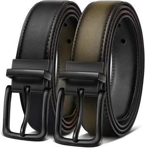 BULLIANT Men's Belt,Reversible Belt Adjustable For Gift Men 1.25??Cut For Fit-2 Sides in 1 Belt(Not 2)