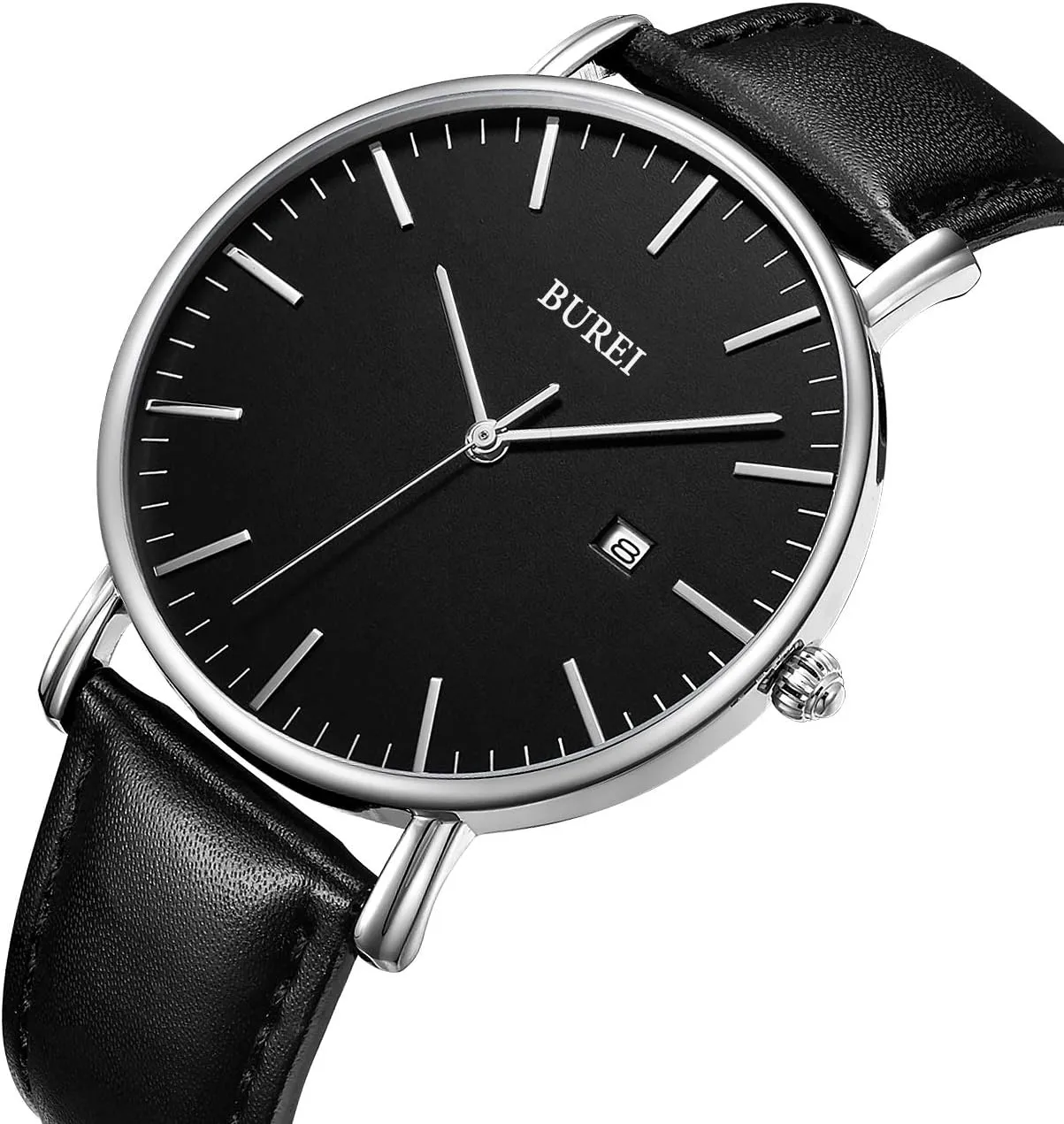 BUREI Men Wrist Watches Fashion Minimalist Analog Quartz Waterproof Watches for Men