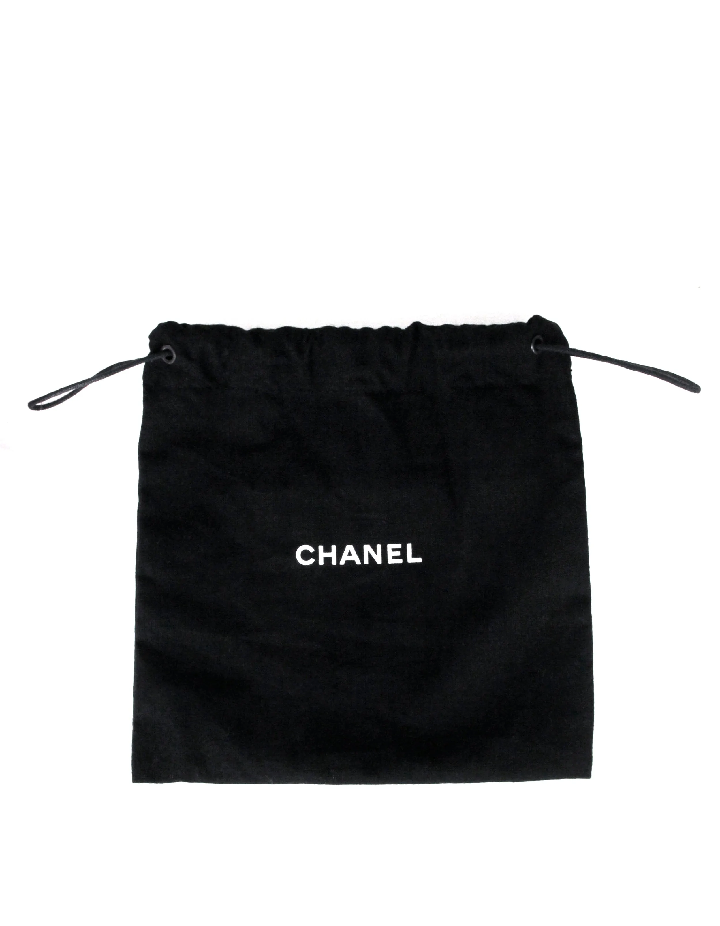 Chanel Black Leather Leather Pearl CC Logo Belt sz 85