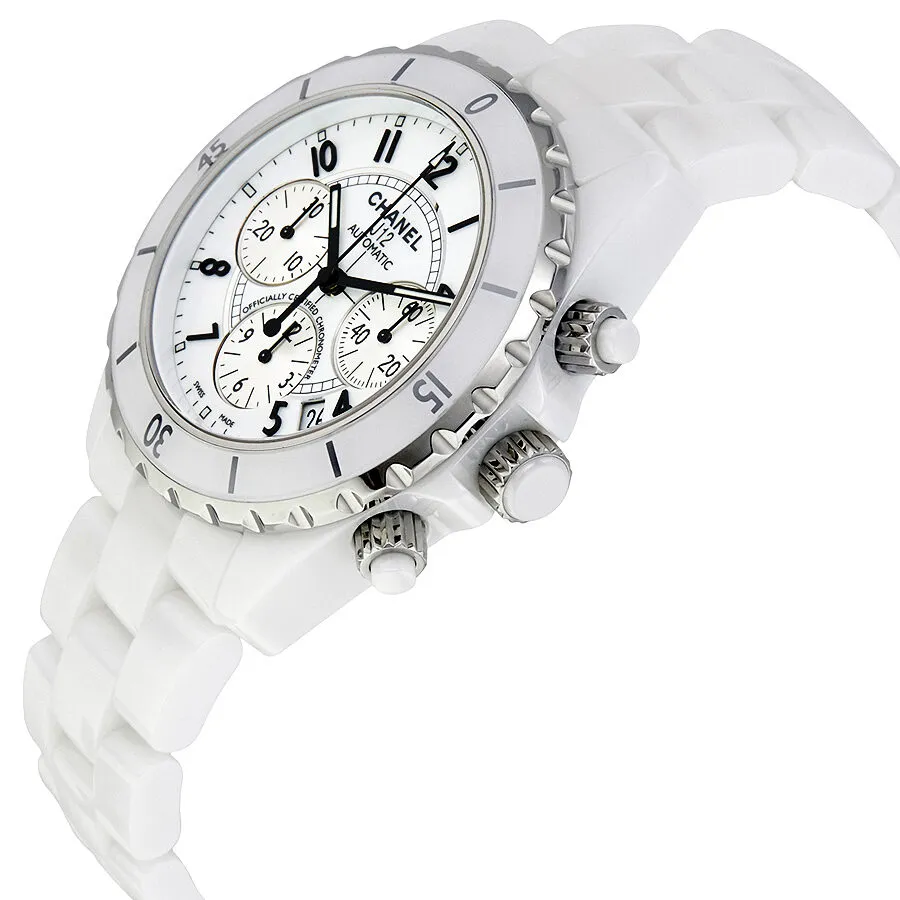 Chanel J12 Chronograph White Ceramic Unisex Watch H1007