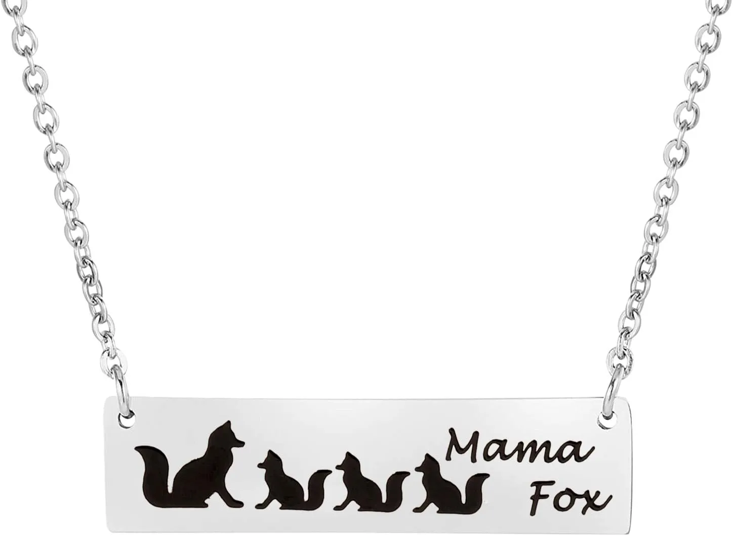 CHOORO Mama Fox Necklace Mama Fox Bar Necklace Mother and Mother??s Day Gift