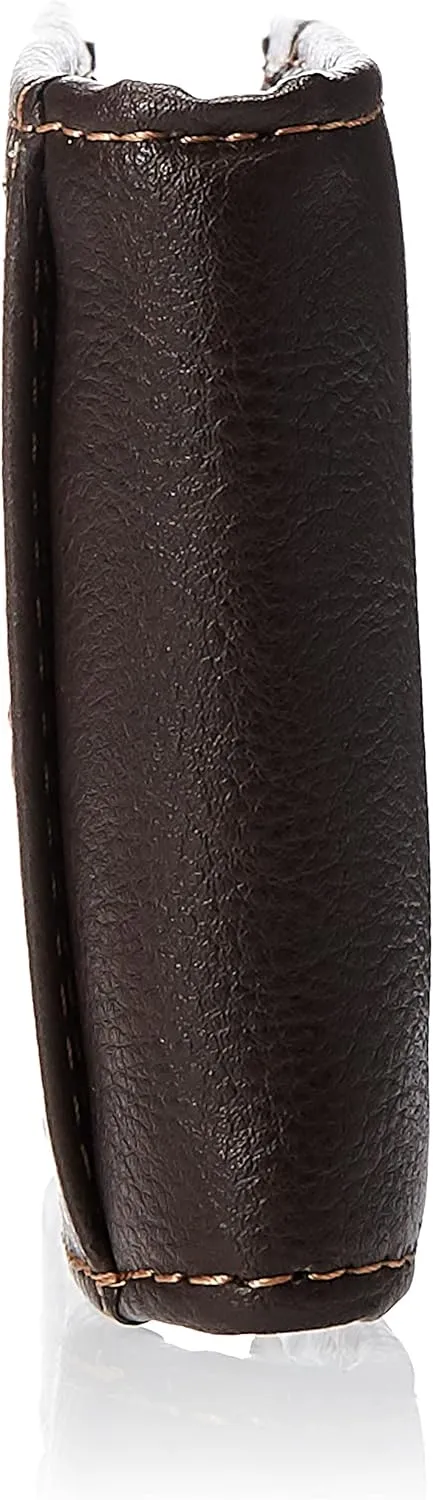 Columbia Men's Leather Front Pocket Wallet Card Holder for Travel