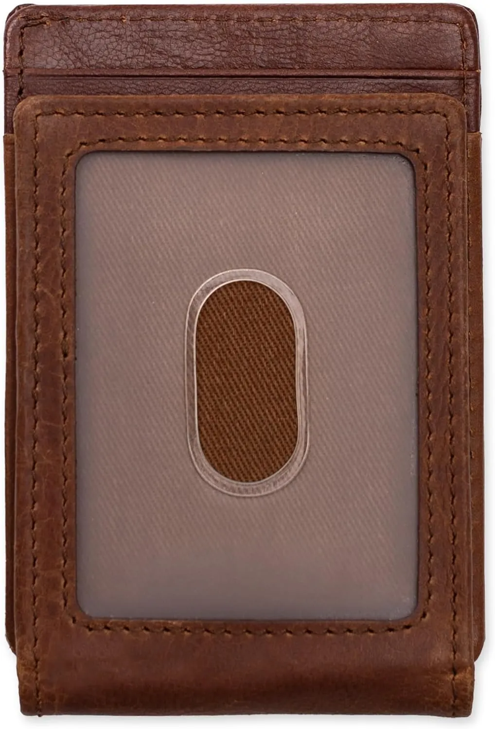 Columbia Men's Leather Front Pocket Wallet Card Holder for Travel