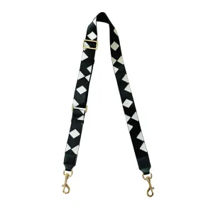 Convertible Strap/Bag Accessories Black and White Checkers Thin Strap