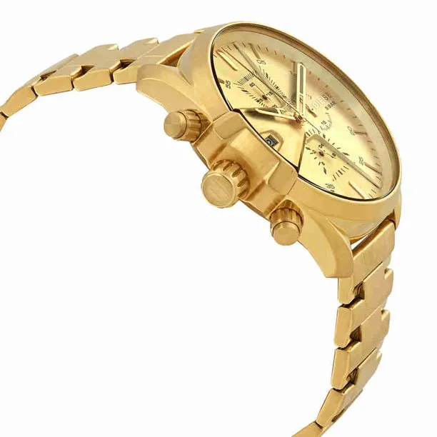 Diesel DZ4475 MS9 Chronograph Quartz Gold Sunray Dial Men Watches