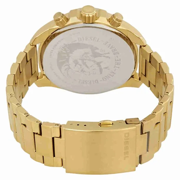 Diesel DZ4475 MS9 Chronograph Quartz Gold Sunray Dial Men Watches