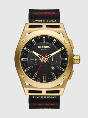Diesel DZ4546 TimeFrame Chronograph Black Silicone Strap Men Watches