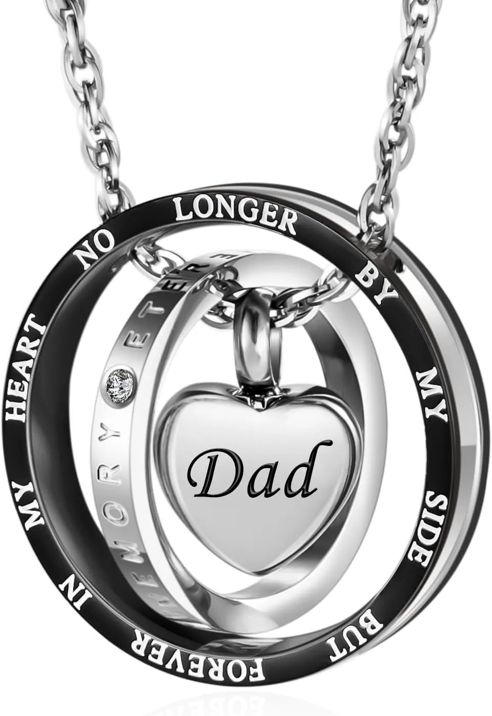 Dletay Urn Necklace for Ashes Stainless Steel Cremation Jewelry Memorial Ash Necklace for Men Women Urn Pendant Ashes Holder