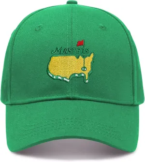 Embroidered Golf Hat for Men Women Green Hat Ball Baseball Cap