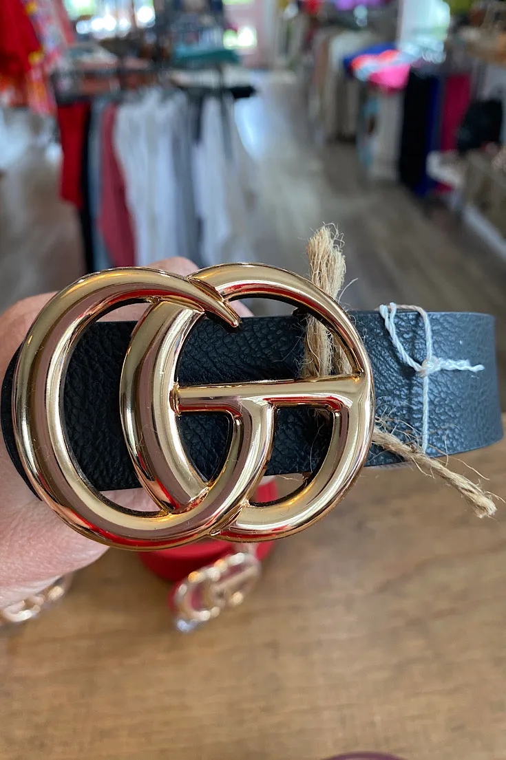 Faux Leather Metal Ring Dupe Belt