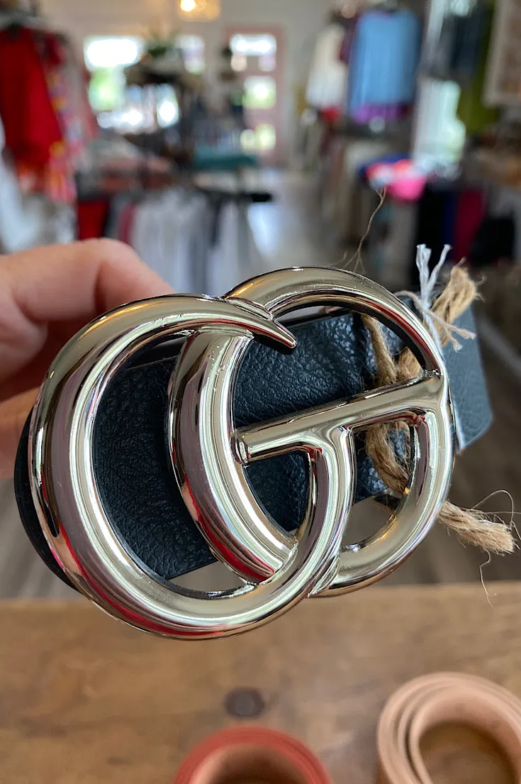 Faux Leather Metal Ring Dupe Belt