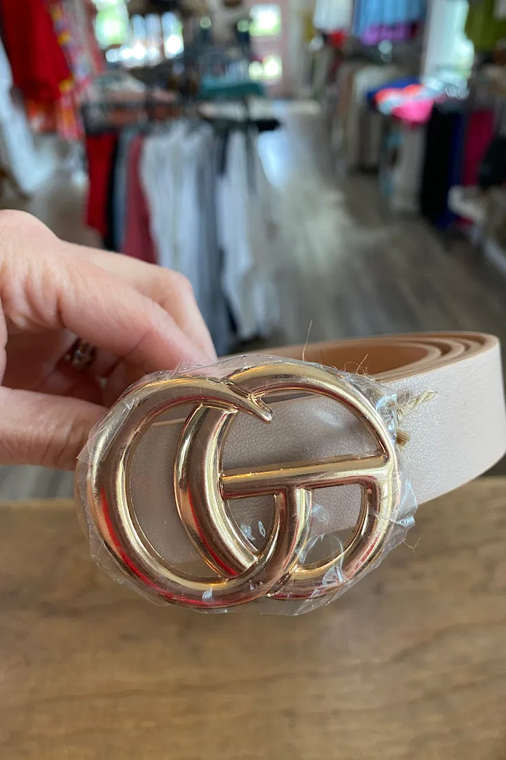 Faux Leather Metal Ring Dupe Belt