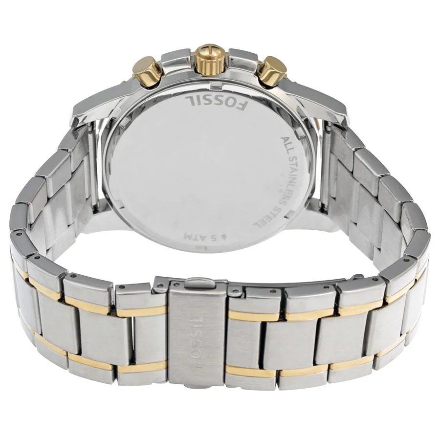 Fossil Dean Chronograph Silver Dial Two-tone Men's Watch FS4795