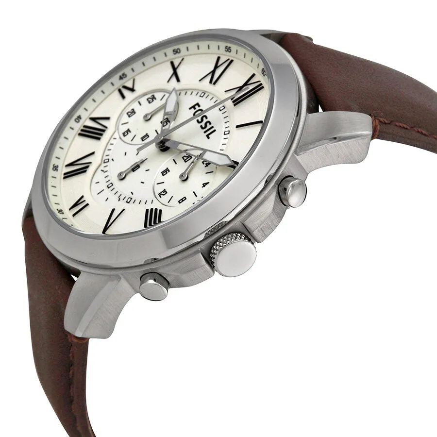Fossil Grant Chronograph Brown Leather Men's Watch FS4735
