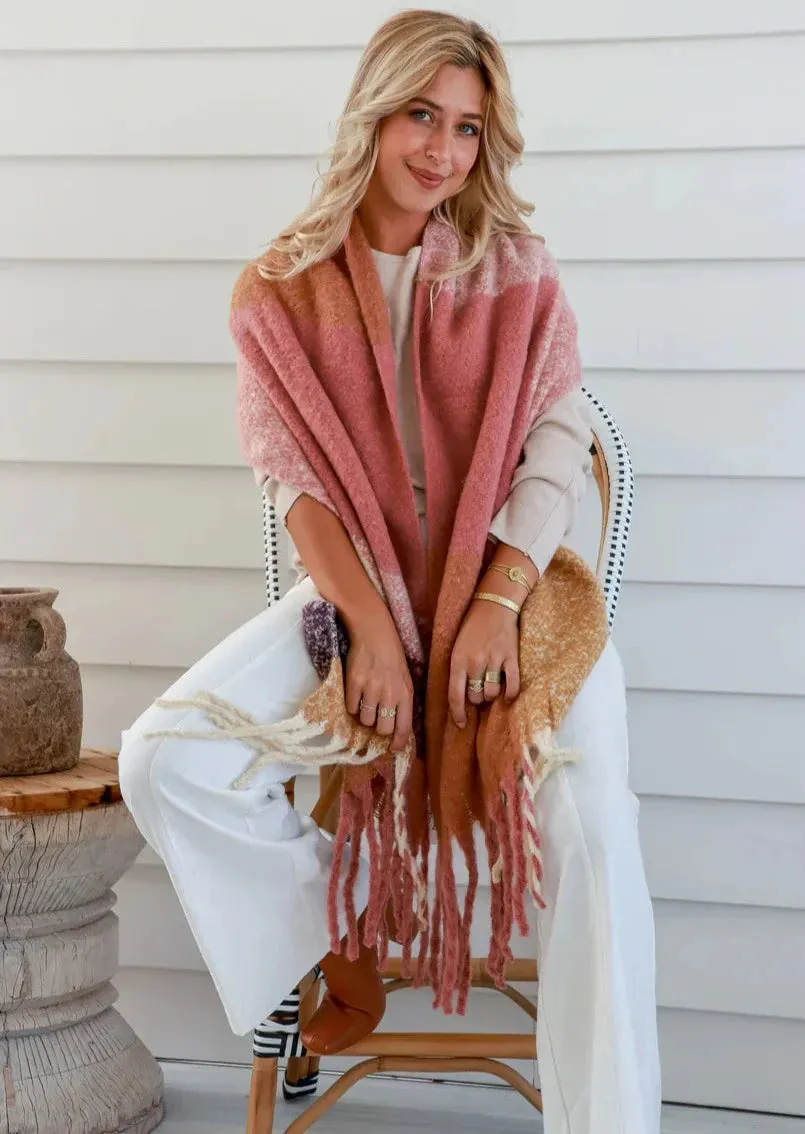 FREE Spirit Fluffy Scarf Vintage Rose