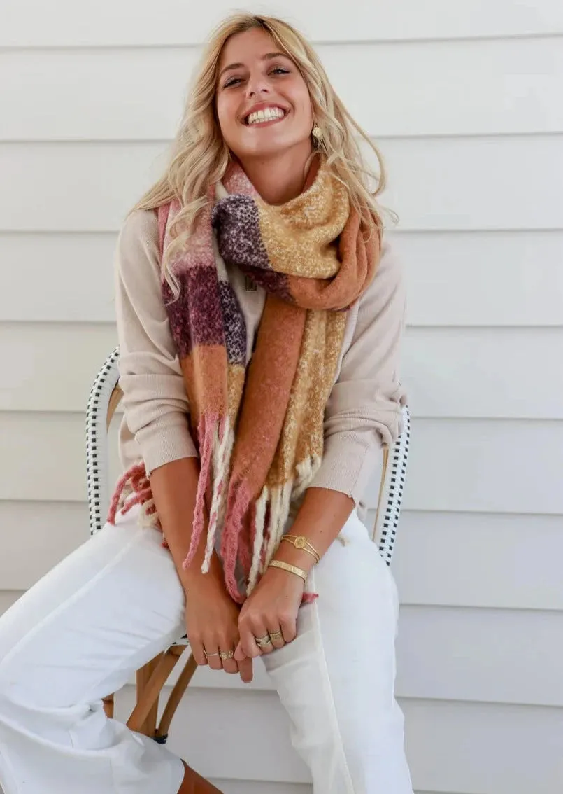 FREE Spirit Fluffy Scarf Vintage Rose