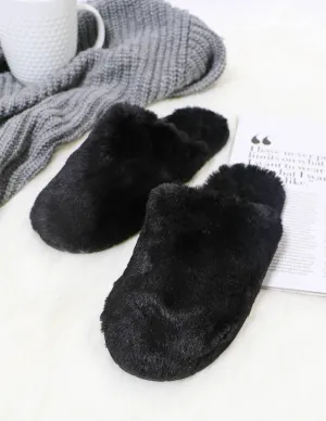 FUZZY WUZZY SLIPPER - Black