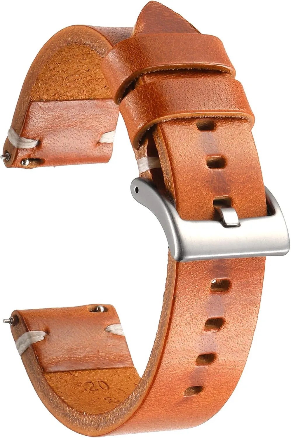Genuine Leather Watch Band,Vintage Handmade Quick Release Watch Strap Replacement for Men Women,18mm 20mm 22mm 24mm