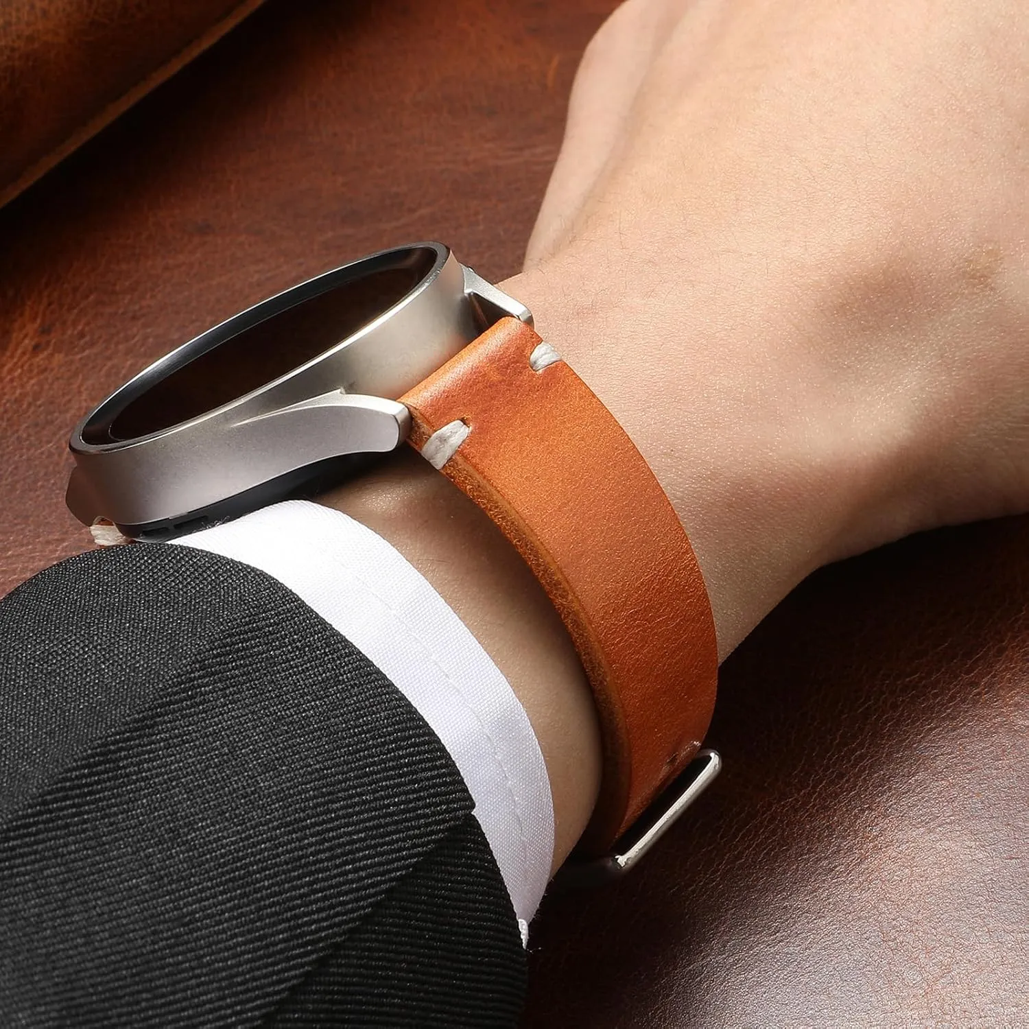 Genuine Leather Watch Band,Vintage Handmade Quick Release Watch Strap Replacement for Men Women,18mm 20mm 22mm 24mm