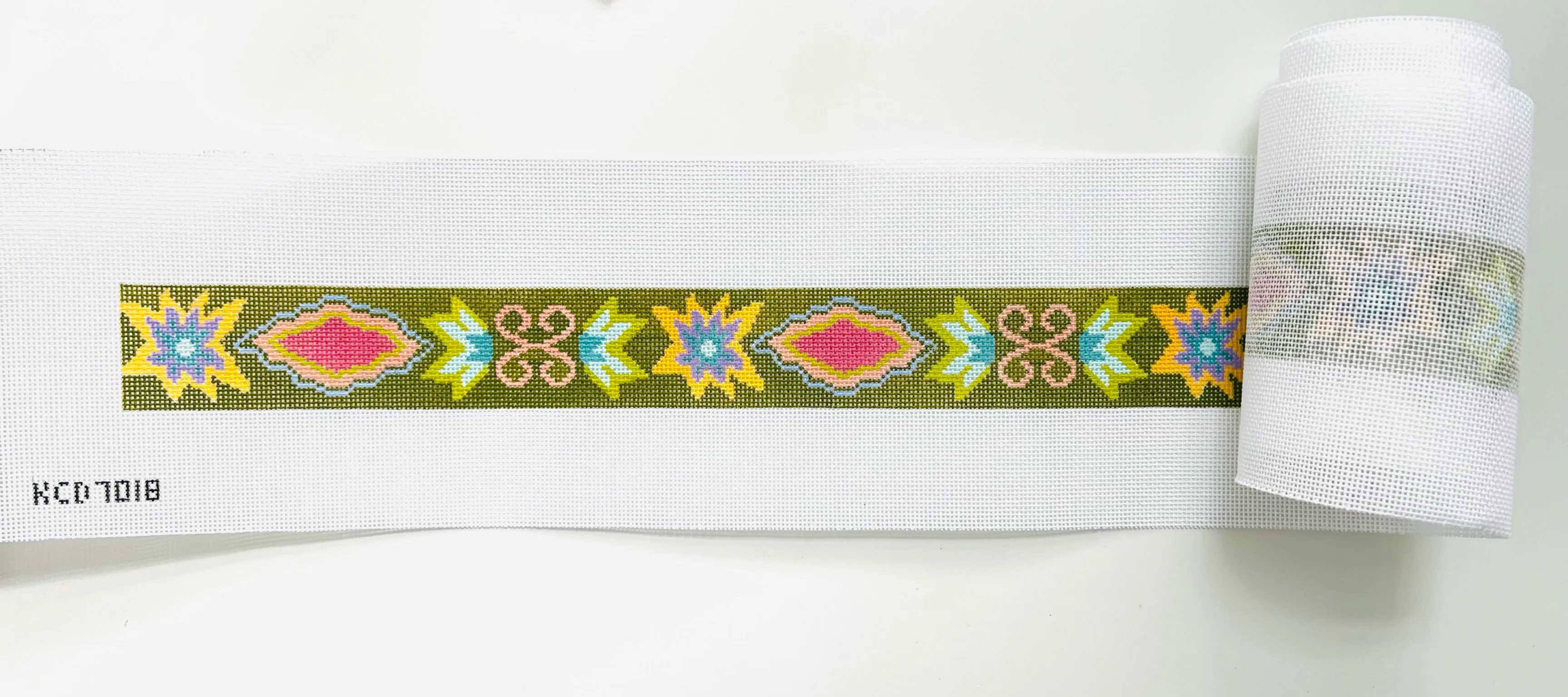 Green Floral Belt Canvas