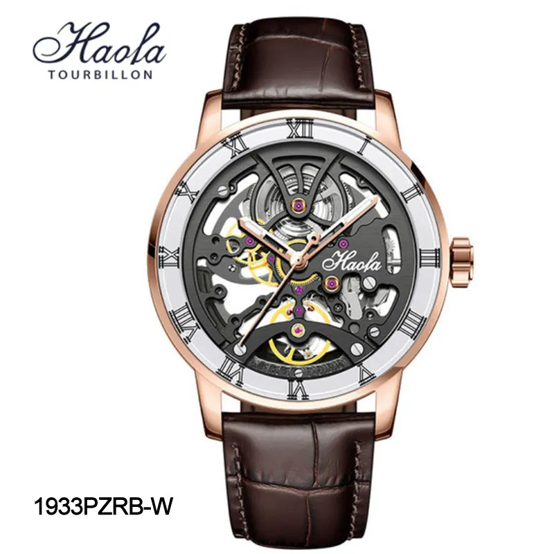 HAOFA Skeleton Automatic Watch Ceramic Scale 1933