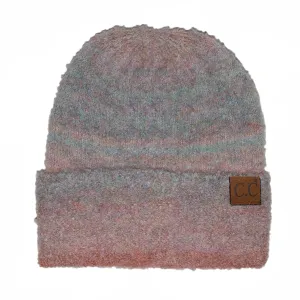 HAT-2082 Multi Ombre Mohair Beanie Dry Pastel Mix