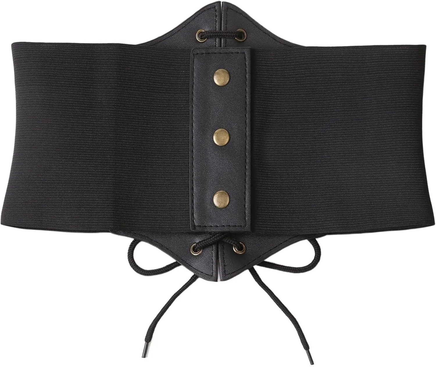 Hoerev Corsets Belt Tops Leather Vest Pirate Halloween Costume Lace Up Waist Belt Bustiers Corsets For Women