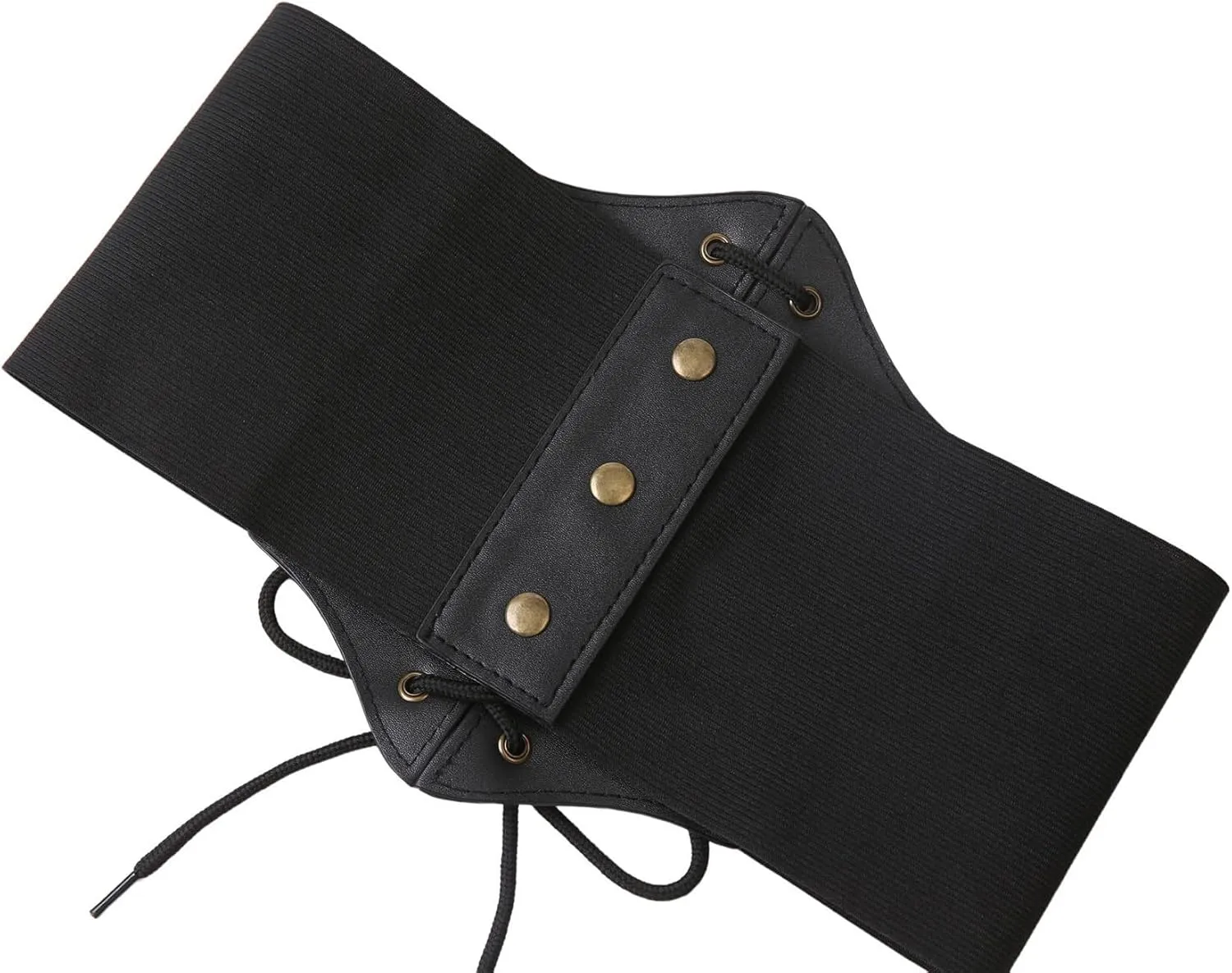Hoerev Corsets Belt Tops Leather Vest Pirate Halloween Costume Lace Up Waist Belt Bustiers Corsets For Women