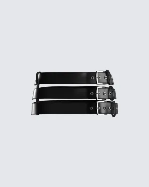 Kristin Black Vegan Leather Skirt