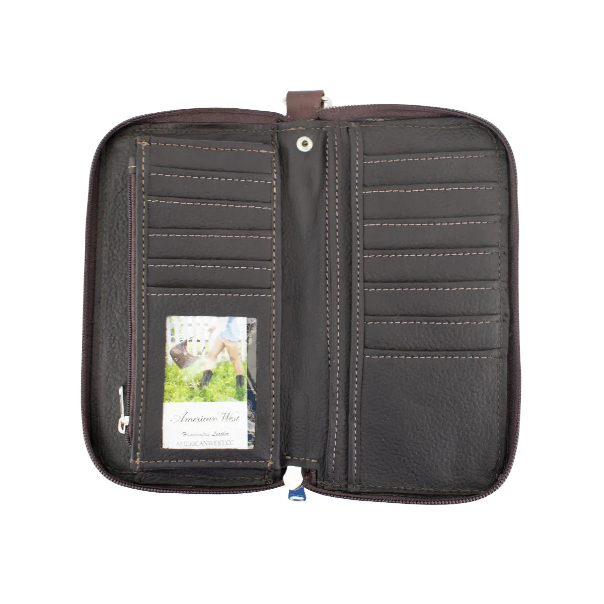 Ladies' Zip-Around Wallets - Black