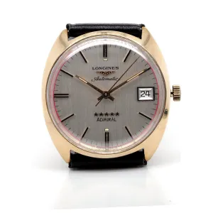 Longines 9ct Gold Admiral 5 Stars Automatic Strap Watch, c.1973