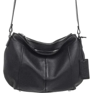 Mancini Pebbled Scarlet Crossbody Hobo bag
