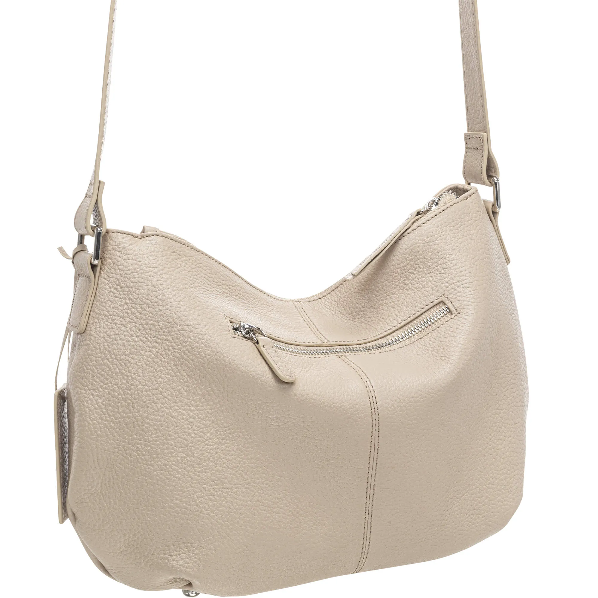 Mancini Pebbled Scarlet Crossbody Hobo bag