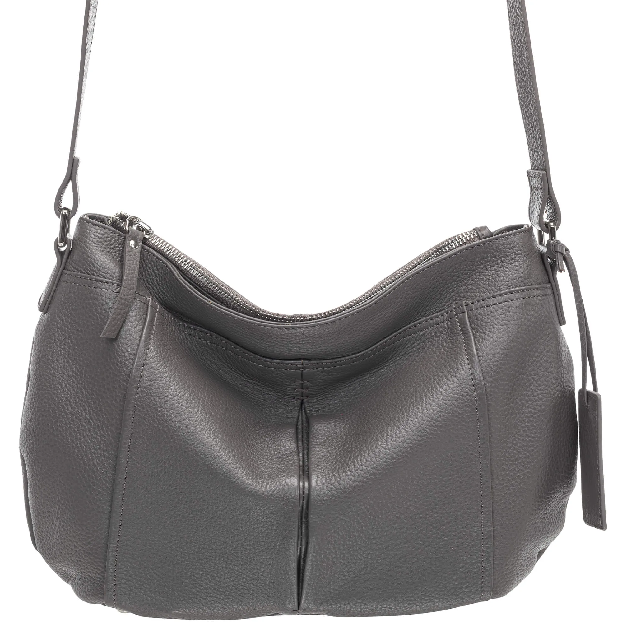 Mancini Pebbled Scarlet Crossbody Hobo bag