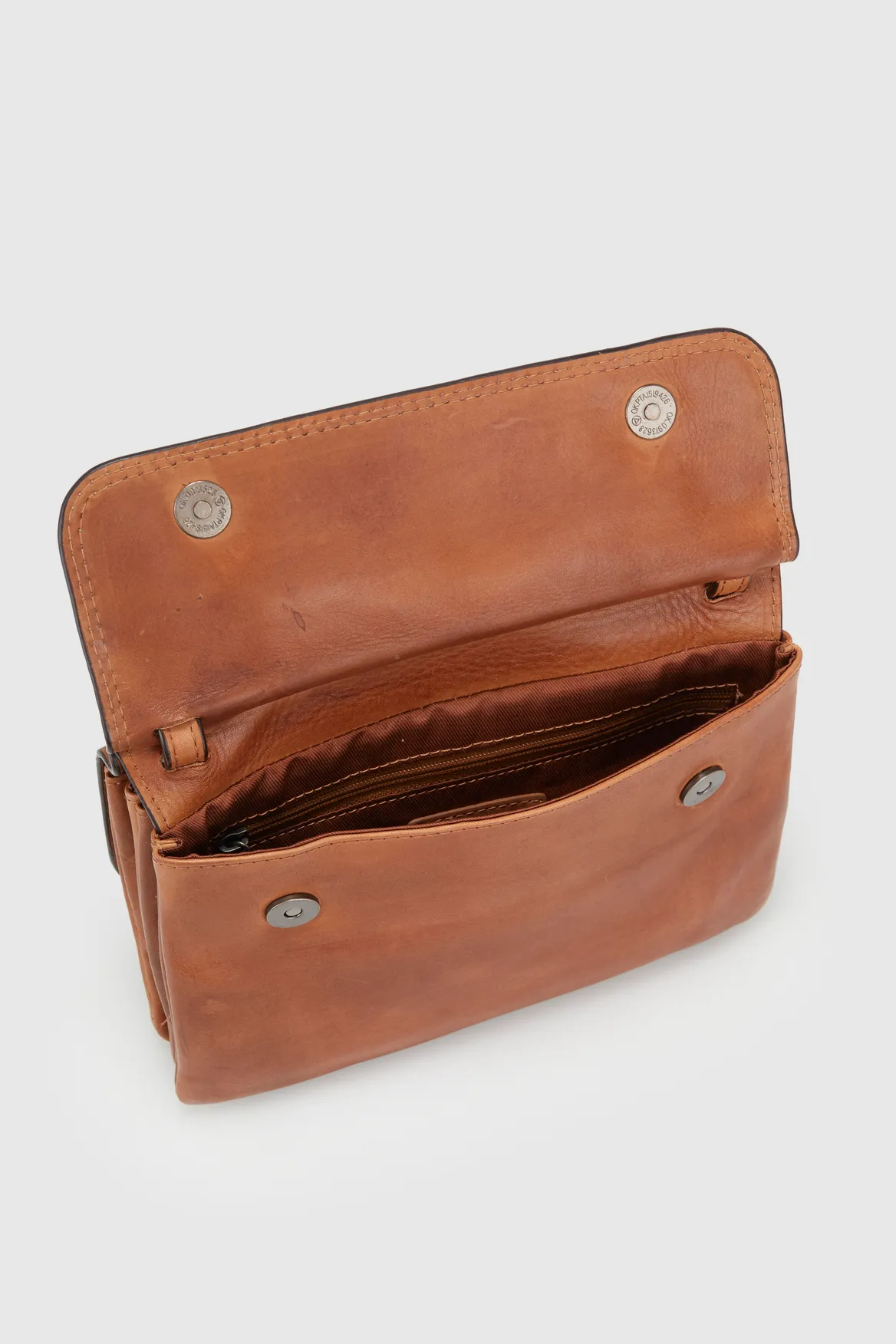Maya Leather Double Flap Crossbody