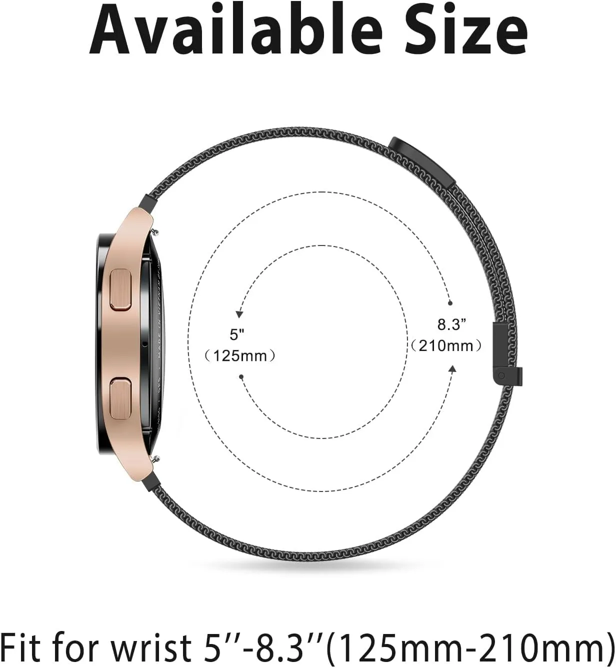 Meliya Metal Watch Bands, 20mm 22mm Quick Release Watch Strap, Stainless Steel Mesh Replacement band for Women Men
