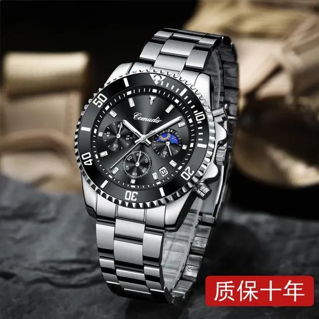 Men Watch Top Brand Luxury Sport Quartz Mens Watches Full Steel Chronograph Wristwatch Men Relogio Mascul S4290492
