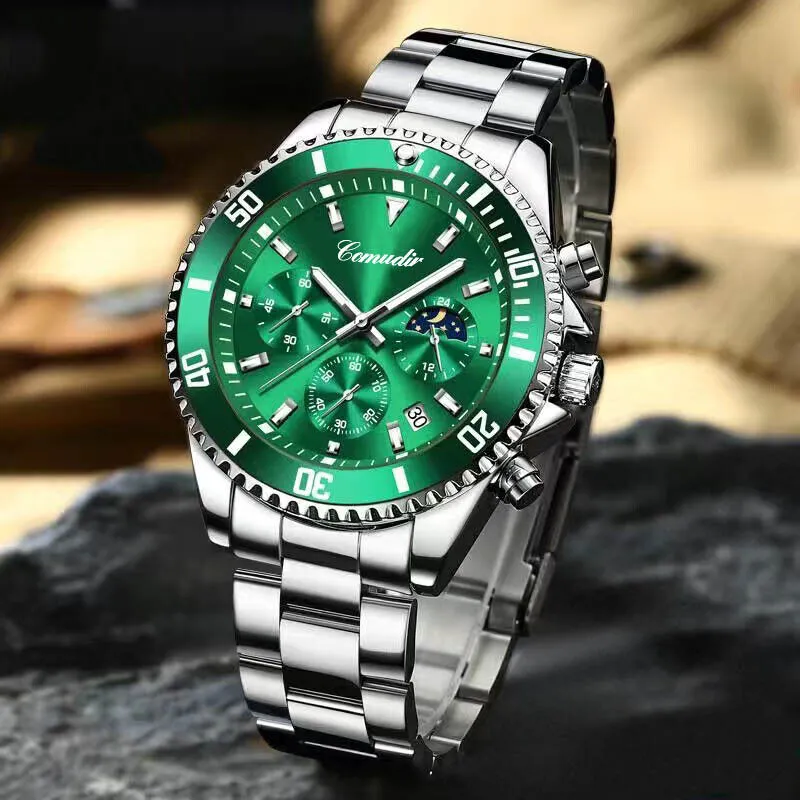Men Watch Top Brand Luxury Sport Quartz Mens Watches Full Steel Chronograph Wristwatch Men Relogio Mascul S4290492